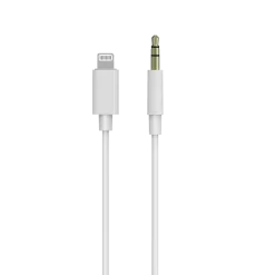 3,5 mm lydkabel Lightning, 1,5 meter, hvit