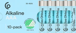 AAA-batterier, alkaliske, 30-pakning