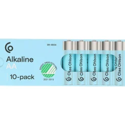 AA-batterier, alkaliske, 30-pakning