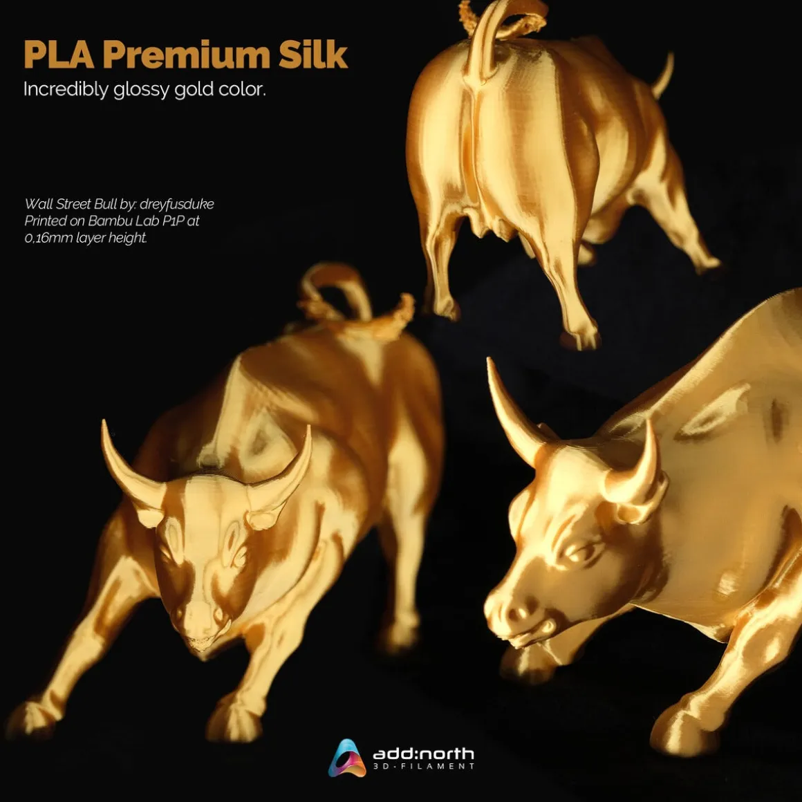 Addnorth PLA Filament Premium Silk 1,75 mm, 750 g