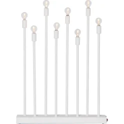 Adventsstake LED på batteri, oppladbar, hvit, 40 cm