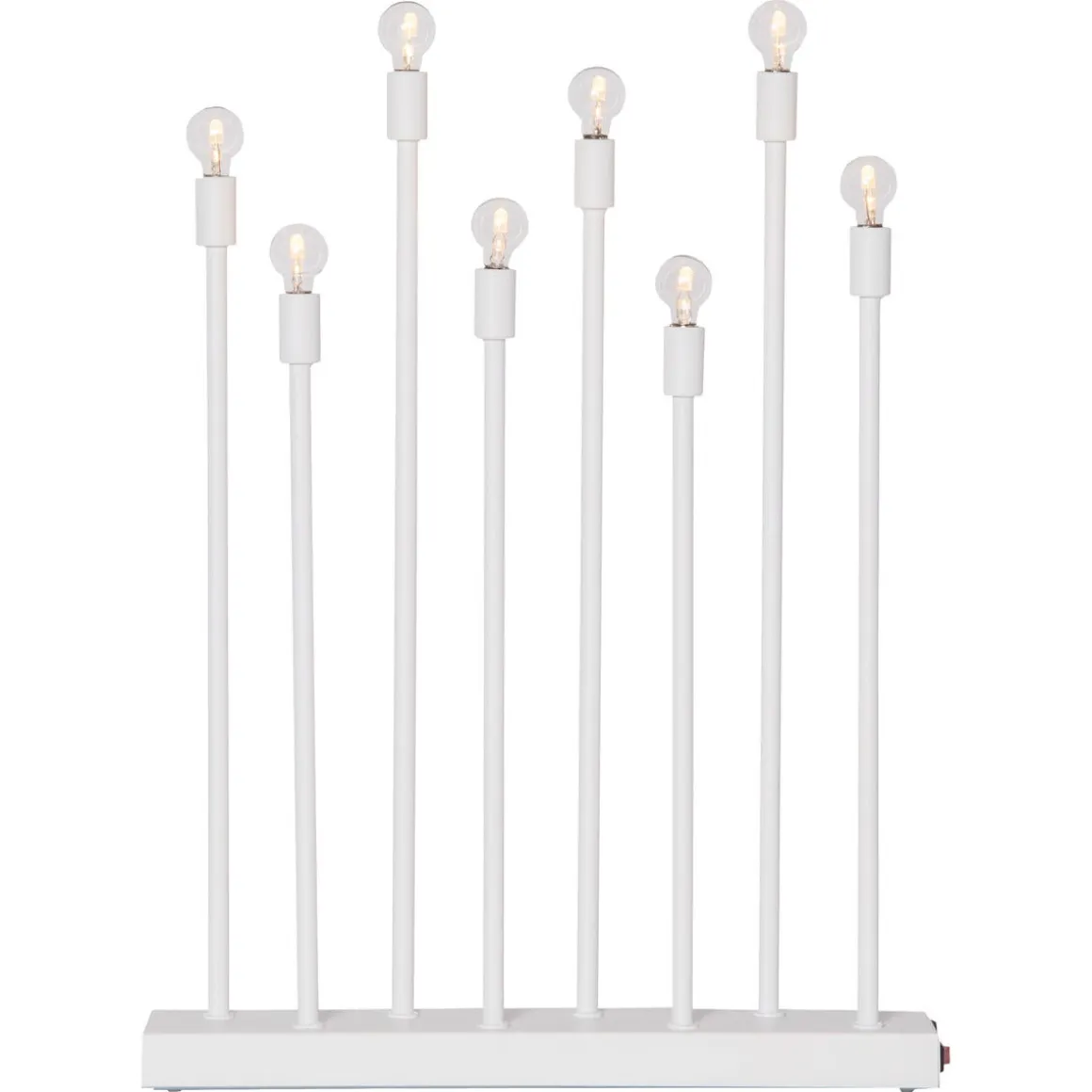 Adventsstake LED på batteri, oppladbar, hvit, 40 cm