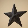 Adventsstjerne LED, metall, gull og svart, Northlight, 54 cm