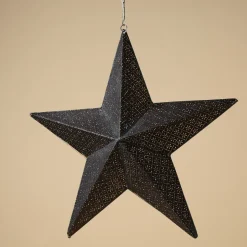 Adventsstjerne LED, metall, gull og svart, Northlight, 54 cm