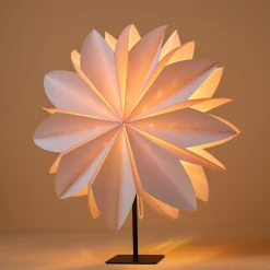 Adventsstjerne blomst papir 50 cm hvit, Northlight