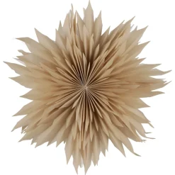 Adventsstjerne brettet papir beige 50 cm Northlight