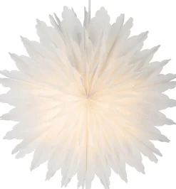 Adventsstjerne hvit papirblomst, 50 cm, Northlight