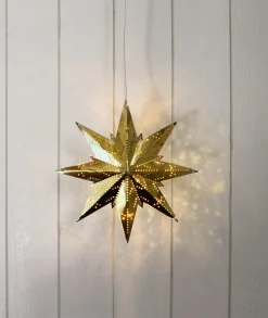 Adventsstjerne metall messing mini, 25 cm, Star Trading