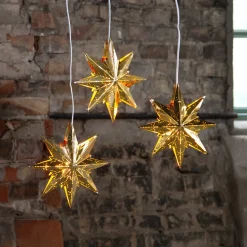 Adventsstjerne metall messing mini, 25 cm, Star Trading