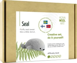 Agna Wool Art Kit ullfilting, sel, 10 cm