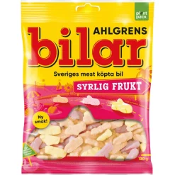 Ahlgrens Bilar syrlig frukt, 100 g