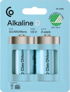 Alkalisk batteri D / LR20 Clas Ohlson