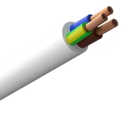 Amokabel RKK 3G0,75 tilkoblingskabel, hvit