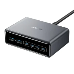 Anker Prime ladestasjon USB-C/A 6 porter GaN, 200 W