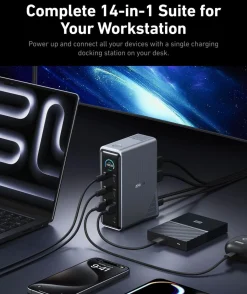 Anker Prime ladestasjon USB-C/A 6 porter GaN, 200 W