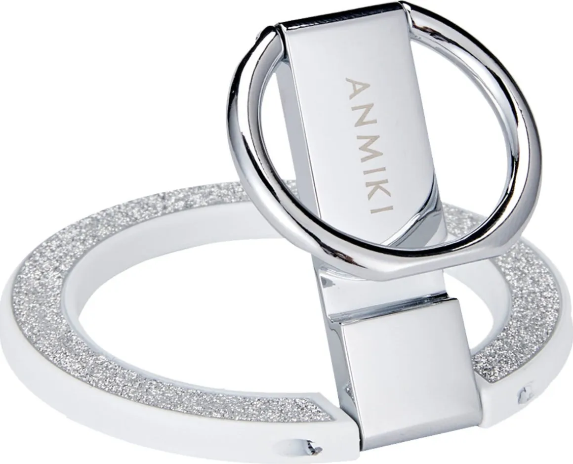 Anmiki glitter mobilholder magnet med ring, mobilstativ