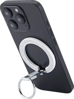 Anmiki glitter mobilholder magnet med ring, mobilstativ