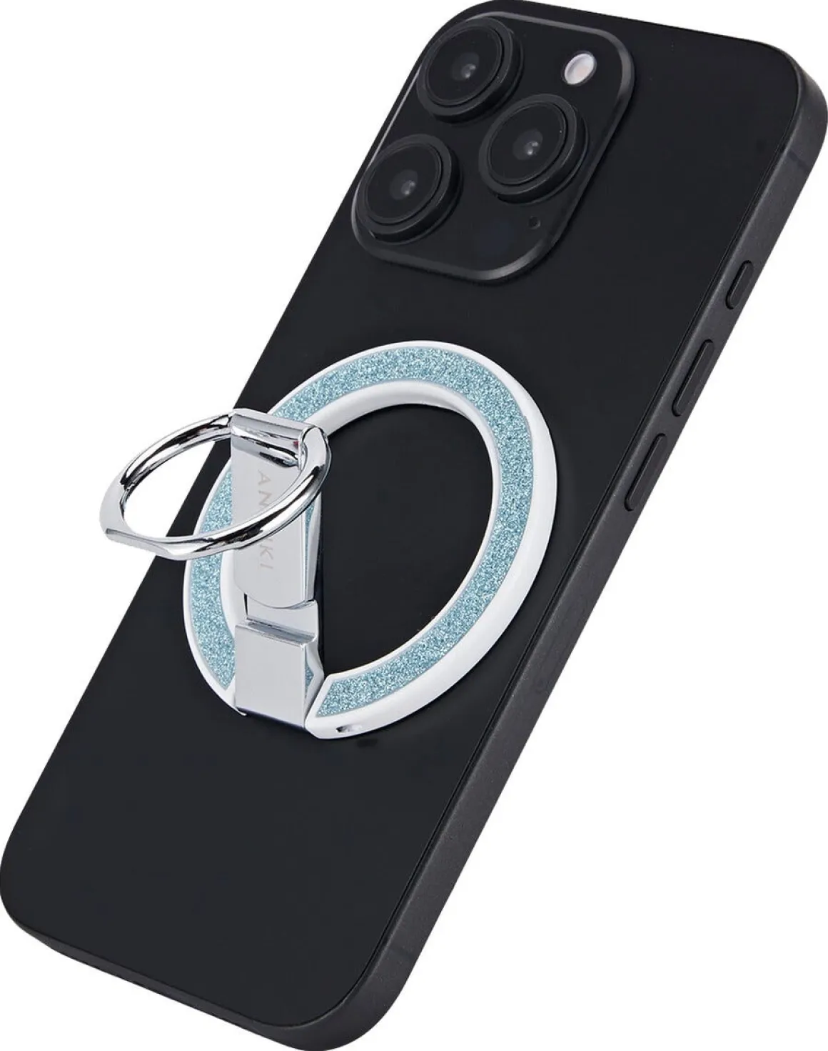 Anmiki glitter mobilholder magnet med ring, mobilstativ