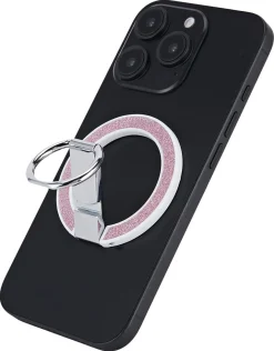 Anmiki glitter mobilholder magnet med ring, mobilstativ