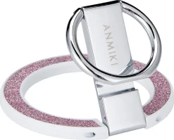 Anmiki glitter mobilholder magnet med ring, mobilstativ
