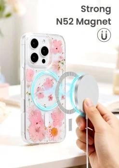 Anmiki mobildeksel Flower for iPhone 17e / 16e / 15 / 14 / 13