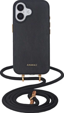 Anmiki mobildeksel med skulderreim til iPhone 16