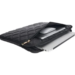 Anmiki quiltet laptopveske 14 tommer universalt svart