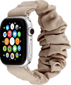 Anmiki Satin Apple Watch scrunchie klokkereim, 42, 44, 45, 46, 49 mm