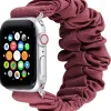 Anmiki Satin Apple Watch scrunchie klokkereim, 42, 44, 45, 46, 49 mm