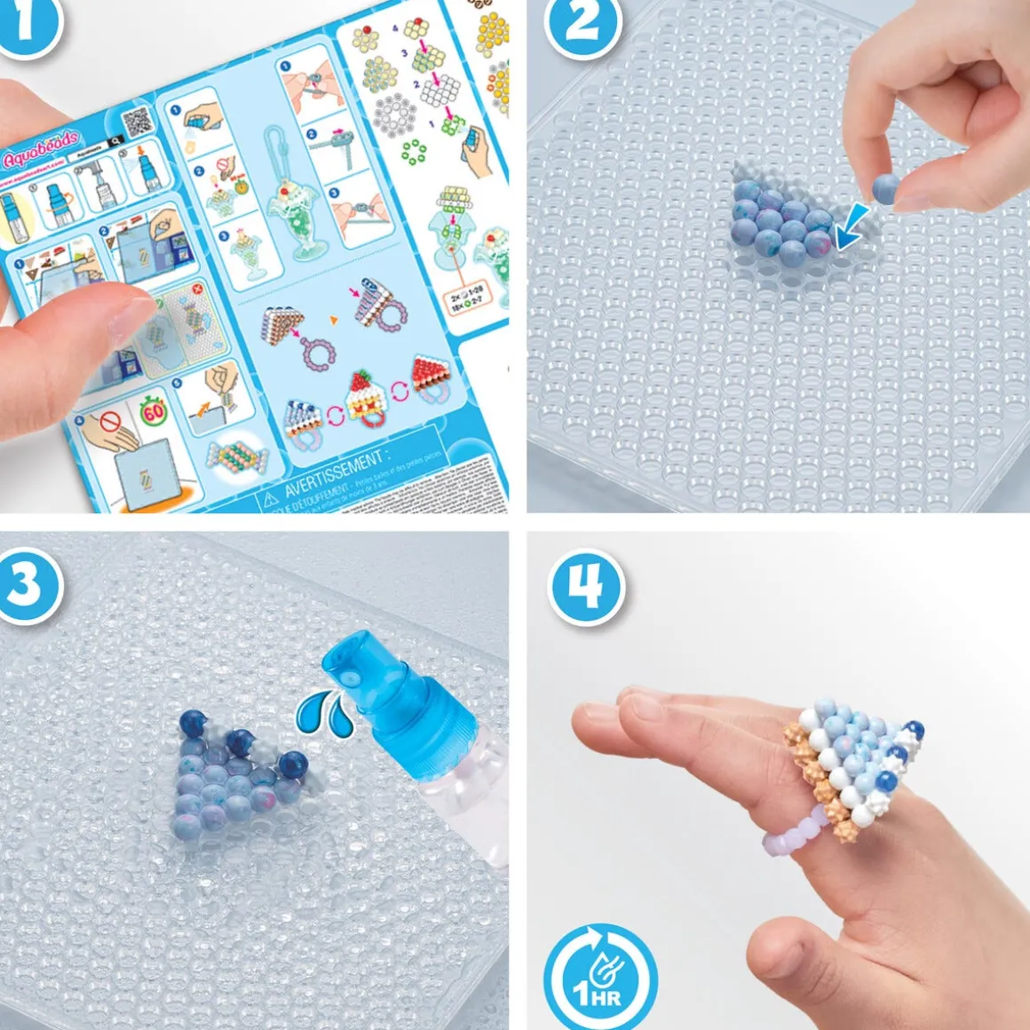 Aquabeads Sweet Accessory Set søtsaker, 700 vannperler, fra 4 år