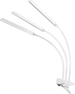 3-armet LED-vekstlys med klemme