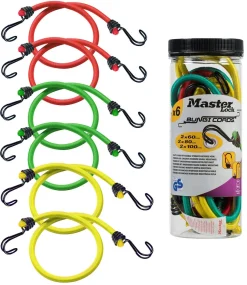 Bagasjestropp Masterlock Twin Wire, 6-pakning