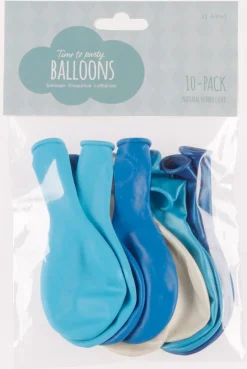 Ballonger, blå miks 10-pk