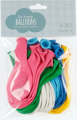 Ballonger, blandede farger 36-pk