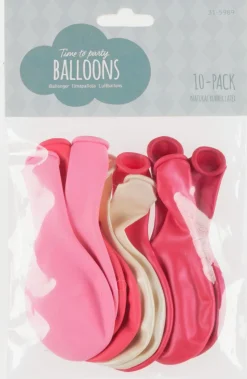 Ballonger, rosa miks 10-pk