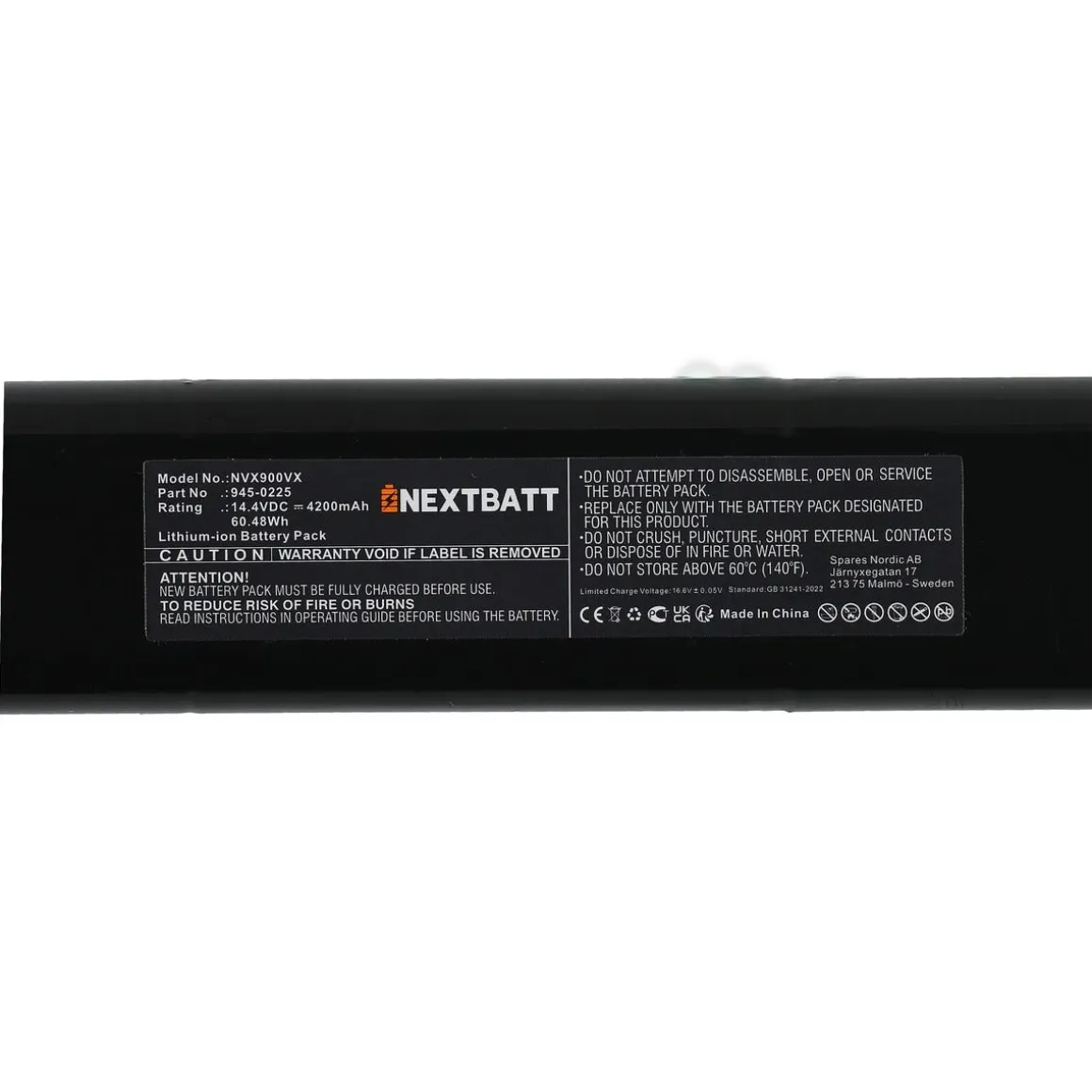 Batteri 14,4 V/4200 mAh til Neato Botvac D3/D4/D5/D6/D7 Connected