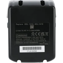 Batteri slide-in for Hitachi elektroverktøy 14,4 V 3,0 Ah Li-Ion