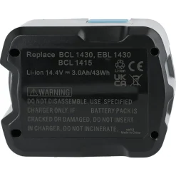 Batteri til Hitachi elektroverktøy 14,4 V 3,0 Ah Li-Ion