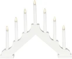 Batteridrevet adventsstake hvit, Konstsmide