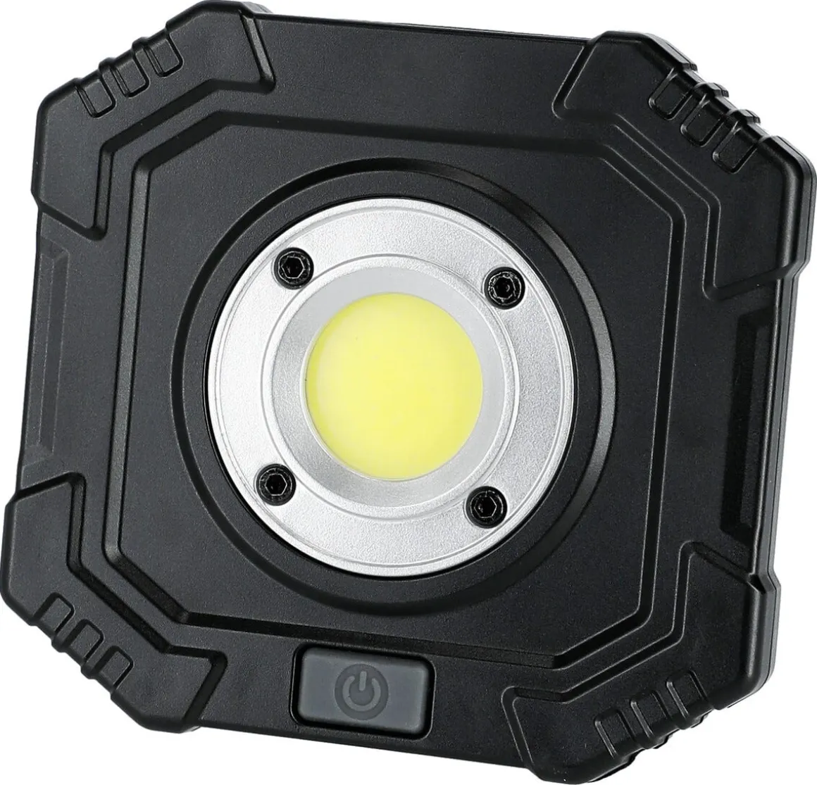 Batteridrevet LED-arbeidslampe med magnet og krok