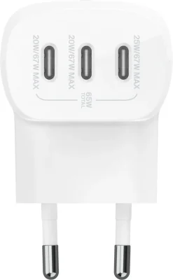 Belkin BoostCharge hurtiglader USB-C 67 W, 3 porter