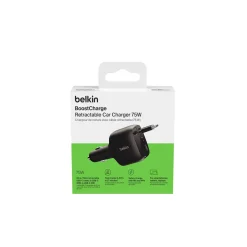 Belkin BoostCharge hurtiglader bil, USB-A, USB-C, 75 W