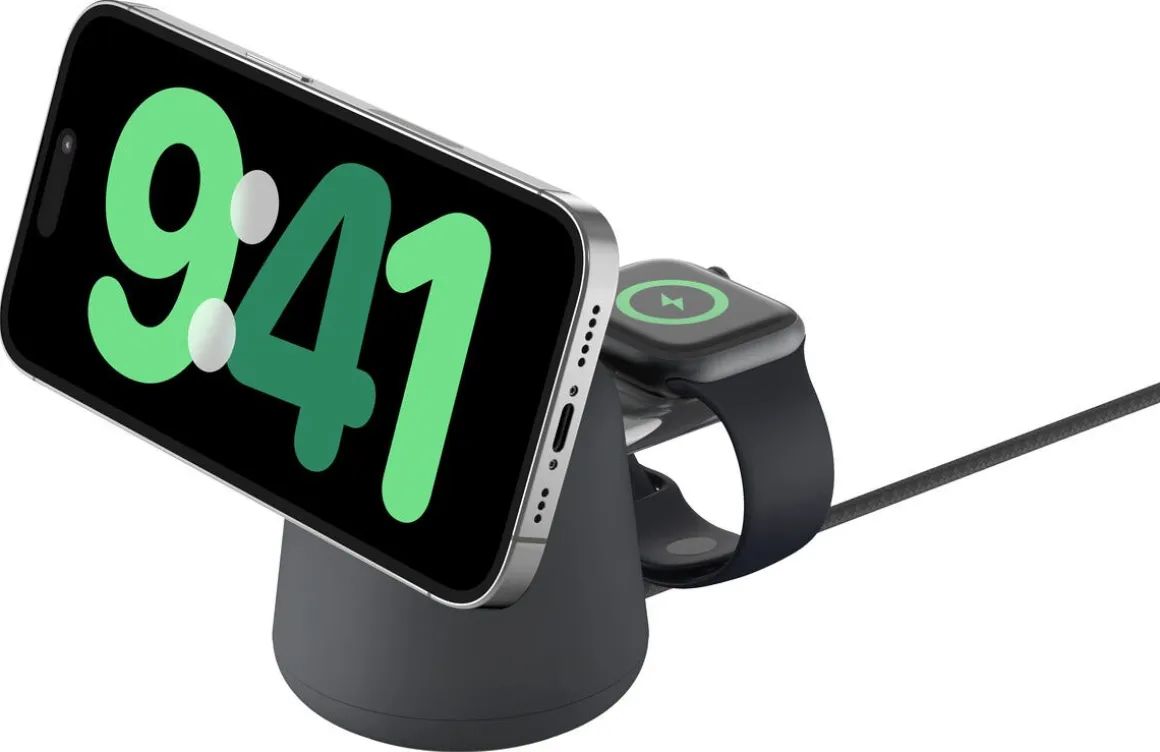 Belkin BoostCharge Pro 2-i-1 MagSafe-ladestativ 15 W