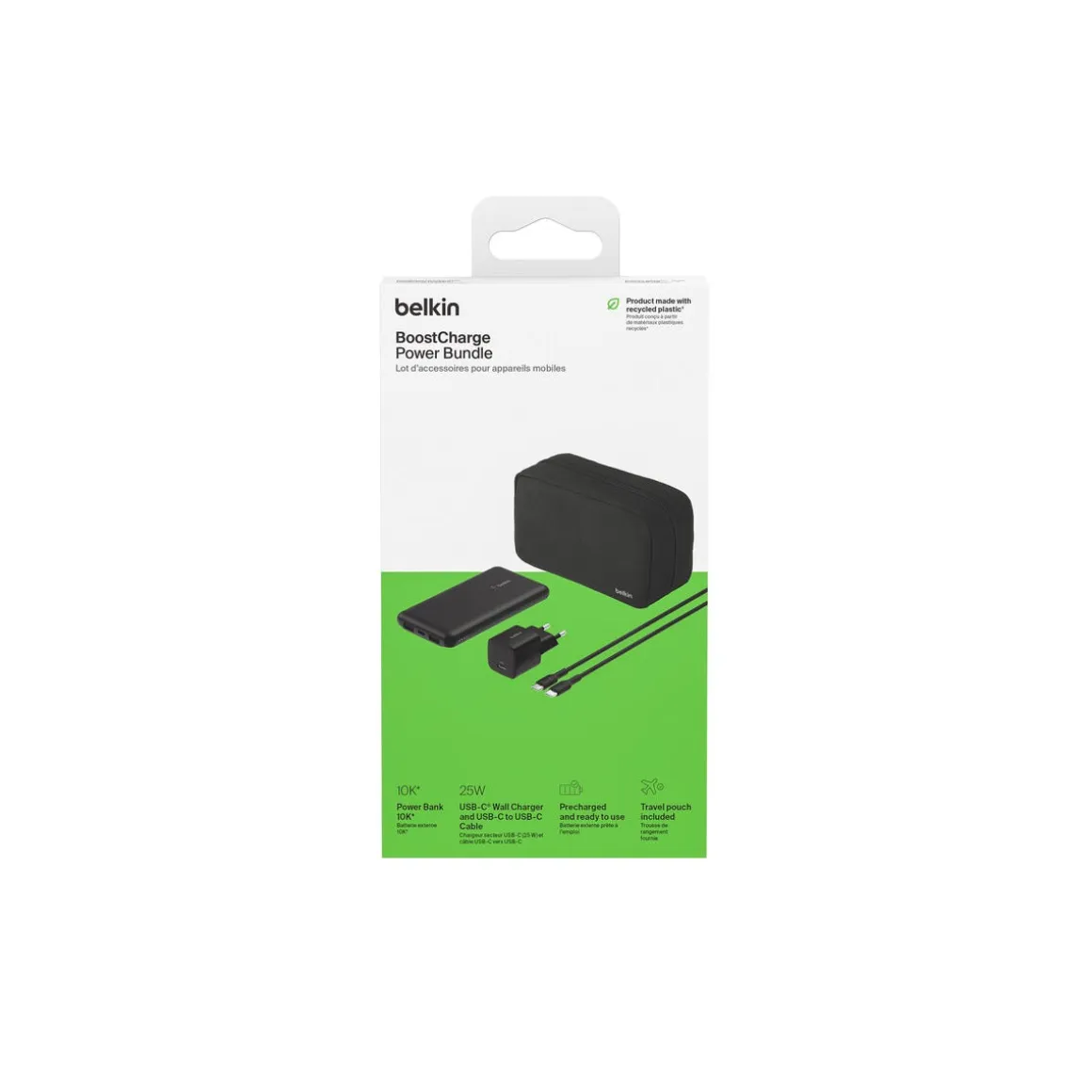 Belkin BoostCharge USB-C-lader og powerbank, BU041kqBK