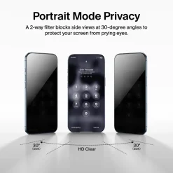 Belkin InvisiGlass Privacy iPhone 17 Air skjermbeskytter
