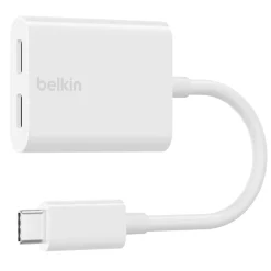Belkin Rockstar USB-C til 2 x USB-C adapter, hvit