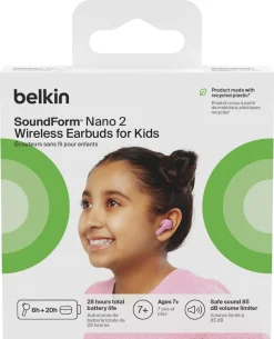 Belkin Soundform Nano V2 in-ear-ørepropper til barn