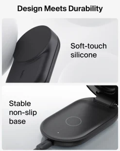 Belkin UltraCharge 3-i-1 sammenleggbar Qi2-lader, 25W