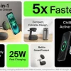 Belkin UltraCharge Pro 3-i-1 Qi2-lader, 25W