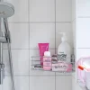 Beslagsboden dusjkurv hjørne, selvklebende, rustfritt stål